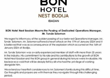 Ibadan explosion: Hotel manager dies after attack