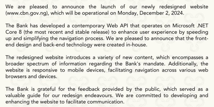 CBN to launch new website Monday
